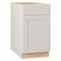 Hampton Bay Shaker 18 in W x 24 in D x 34 5 in H Assembled Double Trash Can Base Kitchen Cabinet in Dove Gray