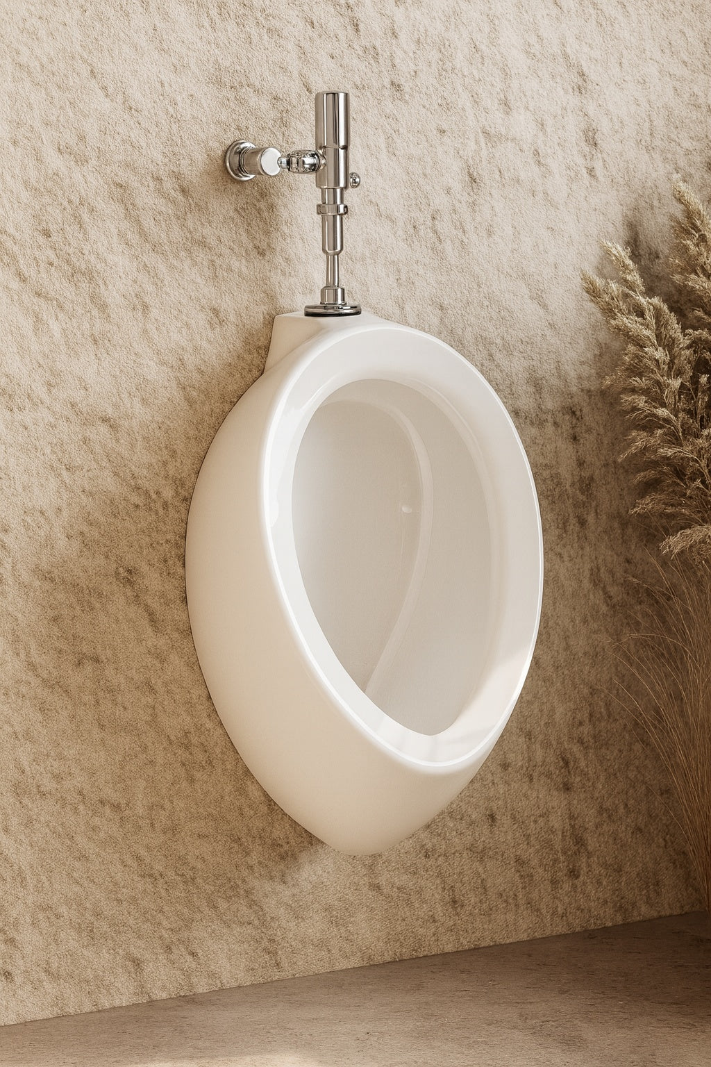 Hanikes Round 0.125 GPF High-Efficiency Urinal with Top Spud in White