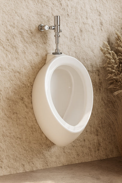 Hanikes Round 0.125 GPF High-Efficiency Urinal with Top Spud in White