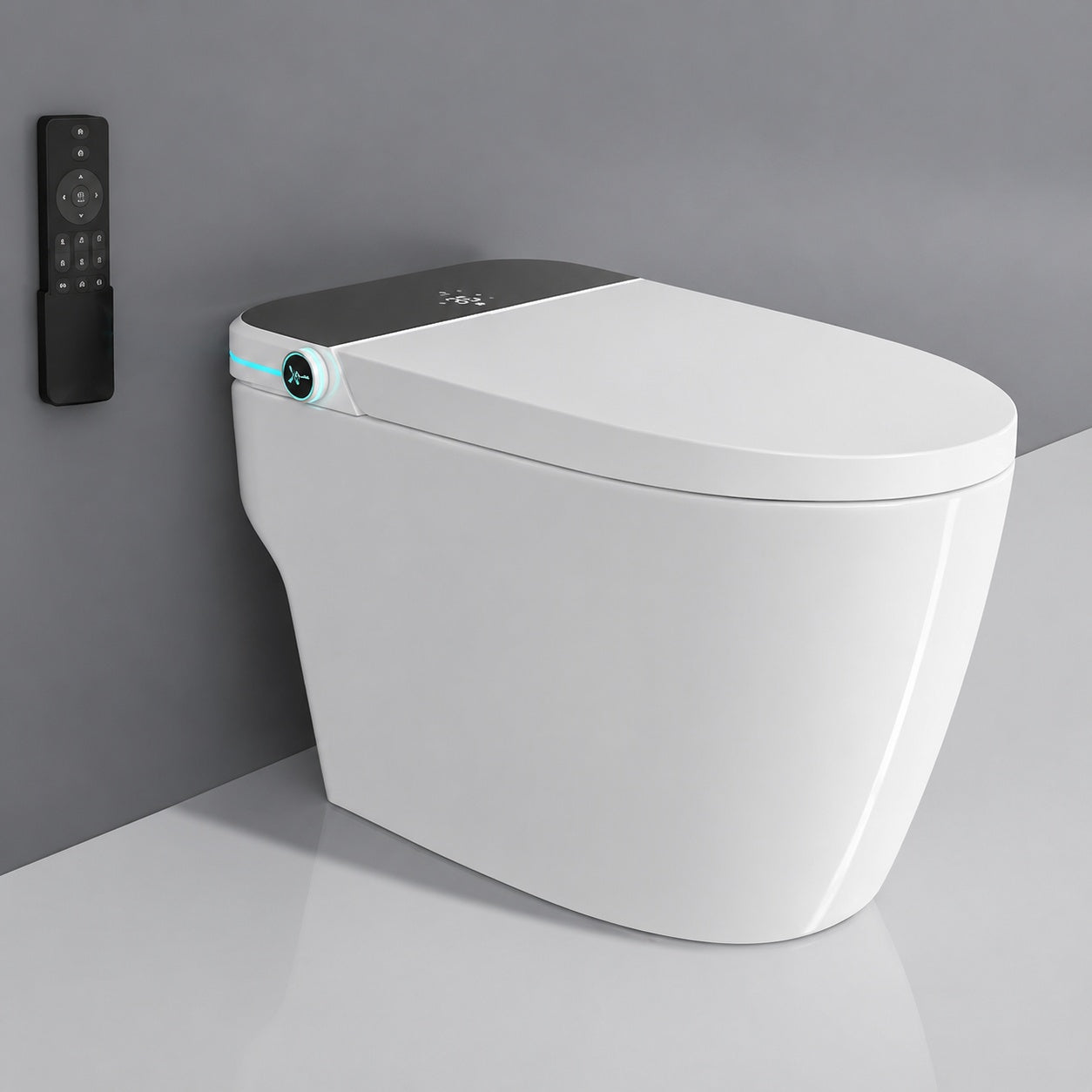 YULIKA Elongated Smart Toilet with Bidet Built In 1 28 GPF Bidet Toilet with Tank Auto Flush Auto Close Open Lid Foot Sensor