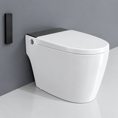YULIKA Elongated Smart Toilet with Bidet Built In 1 28 GPF Bidet Toilet with Tank Auto Flush Auto Close Open Lid Foot Sensor HD ST001