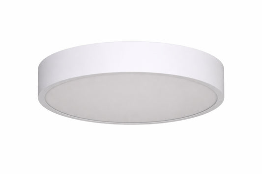 11.81 IN. 1-LIGHT WHITE ROUND INTEGR