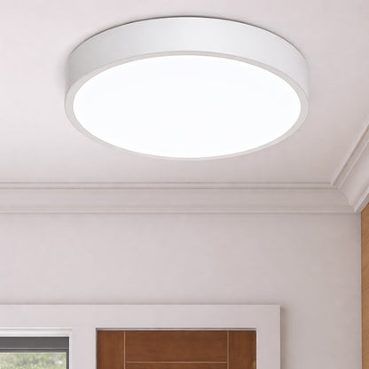 11.81 IN. 1-LIGHT WHITE ROUND INTEGR