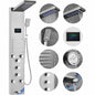 VEVOR Shower Panel System 6 Shower Modes LED and Screen Hydroelectricity 8 Massage Jets Stainless Steel Shower Set FTYS6CS2MSDPTMPHLV9