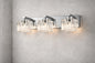 EDISLIVE Orillia 19 7 in 3 Light Chrome Bathroom Vanity Light with Crystal Round Shades