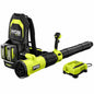 RYOBI 40V HP Brushless Whisper Series 180 MPH 850 CFM Cordless Battery Backpack Leaf Blower with 8 0 Ah Battery and Charger RY40HPLB02K