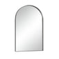 TETOTE 30 in. W x 36 in. H Arched Framed Decorative Wall Mounted Bathroom Vanity Mirror in Brushed Nickel, Tempered Glass