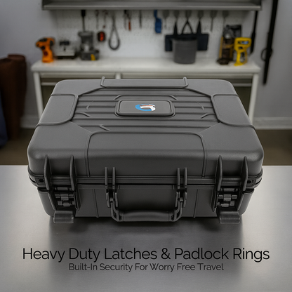 CASEMATIX Custom Hard Case for Starlink Mini Kit AC Dual Band Wi-Fi System and Accessories-Black.