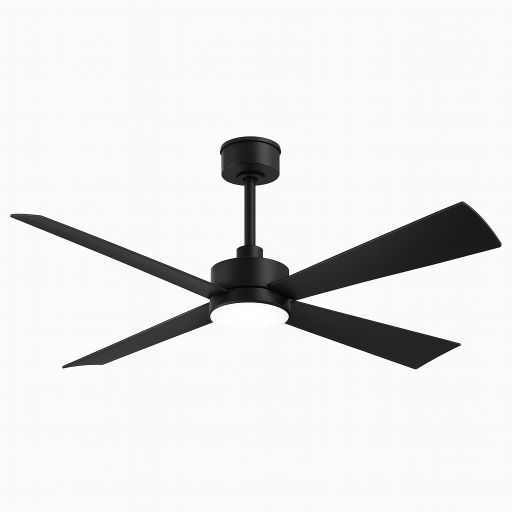 OSMOND 52-in Indoor Black Propeller Ceiling Fan 30035-AB