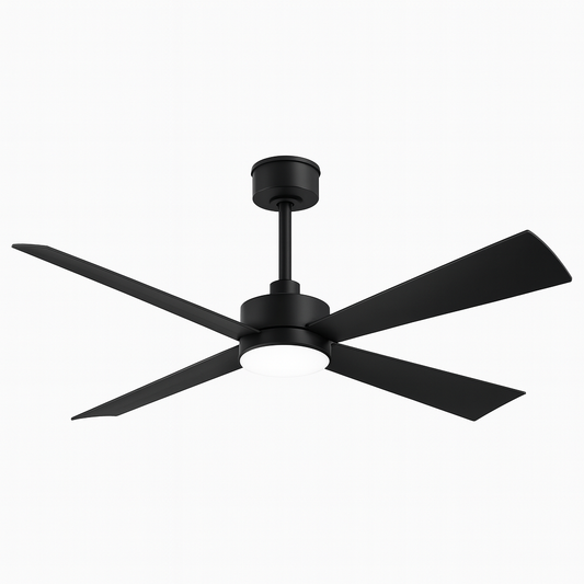 OSMOND 52-in Indoor Black Propeller Ceiling Fan 30035-AB