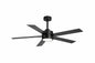 Breezary Charlie 52 in Integrated LED Indoor All Black Ceiling Fan with Light and Remote Control Included