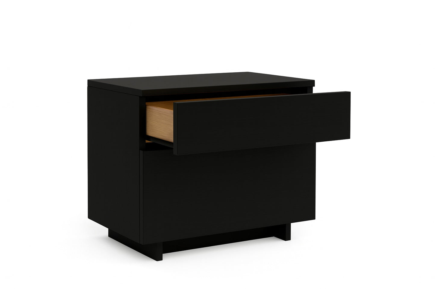 Prepac Finnley Black Oak 3 Drawer 31" W Nightstand, Dresser for Bedroom Nightstand Bedside Table with 3 Drawers, Set of 2