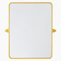 KeonJinn 24 in W x 36 in H Gold Mirrors Framed Tilt Mirrors for Bathroom Wall Pivot Bathroom Vanity Mirror Over Sink