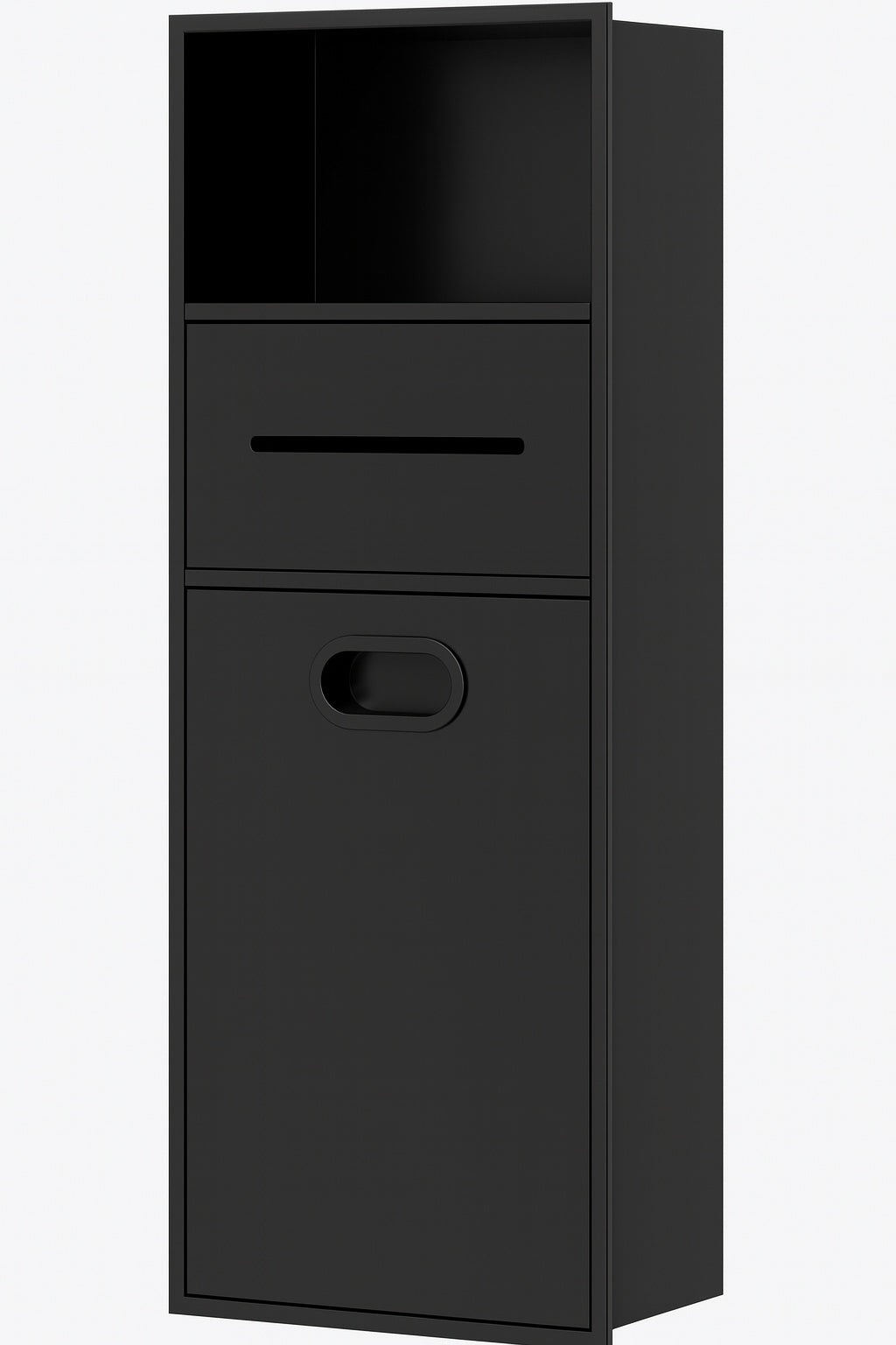 Simple Project 8 in W x 26 in H x 5 5 in D Recessed Shelf Organizer Shower Niche Garbage Can Built In Alcove in Black