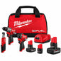 Milwaukee M12 FUEL 12V Lithium Ion Cordless Drill Driver Impact Wrench and Ratchet Combo Kit 3 Tool w Batteries Charger Bag 3424 23