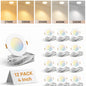 Amico 4 in Adjustable CCT 12 Pack Canless LED Recessed Ceiling Light 1050LM Brightness Dimmable