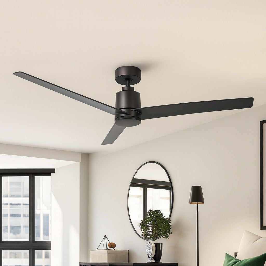 IHOMEadore 54 in. Indoor Modern Oil Rubbed Bronze Downrod 6-Speed DC Motor Ceiling Fan with Remote Control