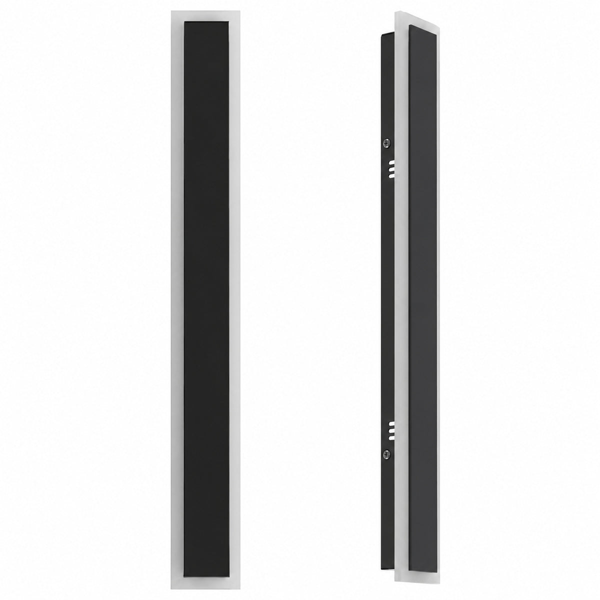 Briignite 24 in Black Vertical Integrated LED Wall Sconce Outdoor Indoor Waterproof 3000K Warm Light for Porch Deck and Garden HR WB14001BL 1AP3