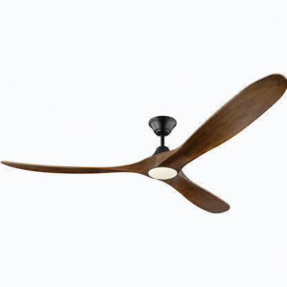 ARISKEEN 72 in Deep Walnut Indoor OutdoorCeiling Fans with Lights 3 Wood Blade Ceiling Fan with Remote Control for Patio A02 026A WN