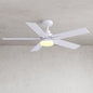44 in Modern Smart Indoor White Ceiling Fan with Dimmable LED Light and APP Remote Control HD TC 05