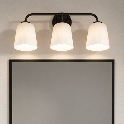 Progress Lighting Bredela Collection 23 in 3 Light Matte Black Farmhouse Vanity Light for Bathrooms P300548 31M
