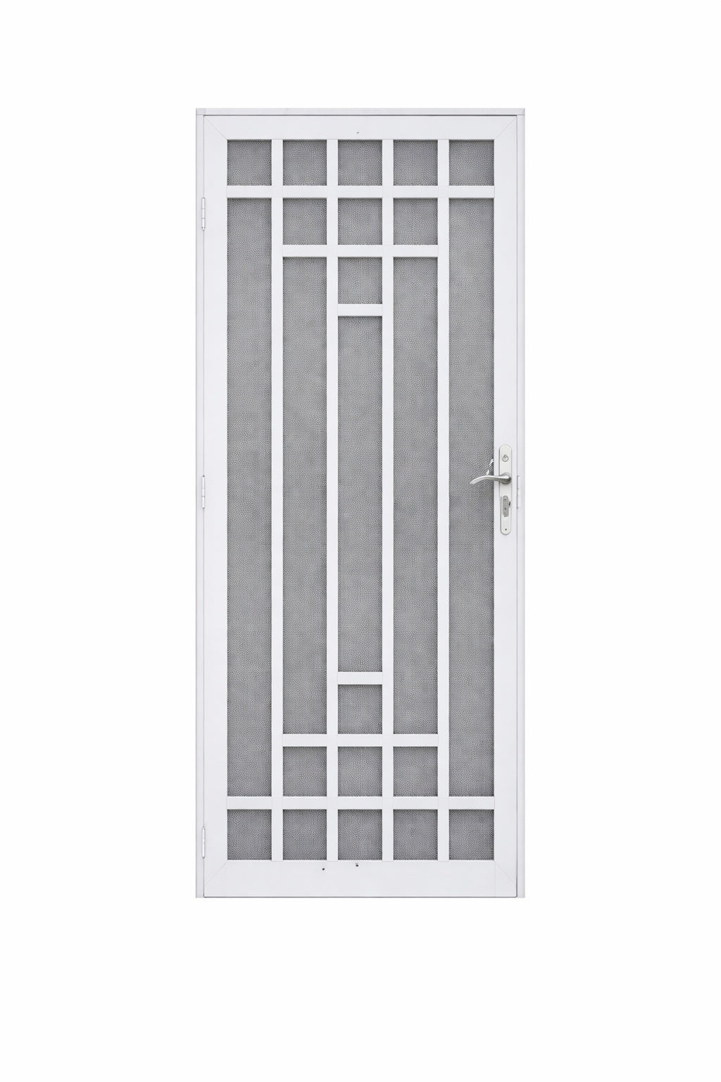Grisham Nuevo 36 in x 80 in Universal Reversible Hinging Steel White Security Storm Door