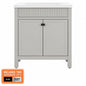 Glacier Bay Foxglade 31 in Single Sink Light Gray Bath Vanity with White Cultured Marble Top Assembled HDW076730P2 LY