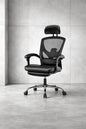 WONDER COMFORT Ergonomic High Back Mesh Reclining Home Office Desk Chair with Footrest Lumbar Support in Black with Comfy Arms