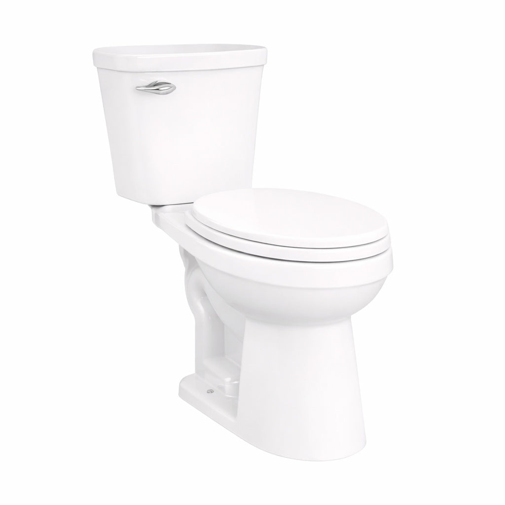 Gerber Maxwell Choice 12 in Rough in 2 Piece 1 28 GPF Single Flush Elongated Chair Height Toilet in White with Soft Close Seat