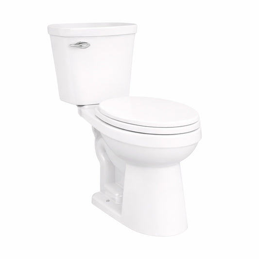 Gerber Maxwell Choice 12 in Rough in 2 Piece 1 28 GPF Single Flush Elongated Chair Height Toilet in White with Soft Close Seat