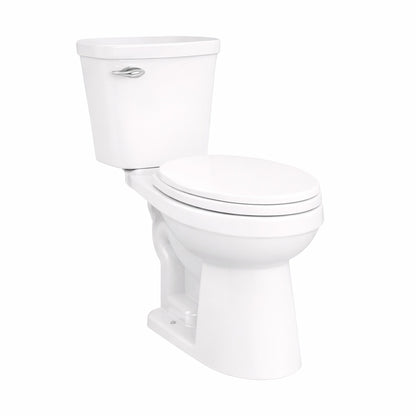 Gerber Maxwell Choice 12 in Rough in 2 Piece 1 28 GPF Single Flush Elongated Chair Height Toilet in White with Soft Close Seat