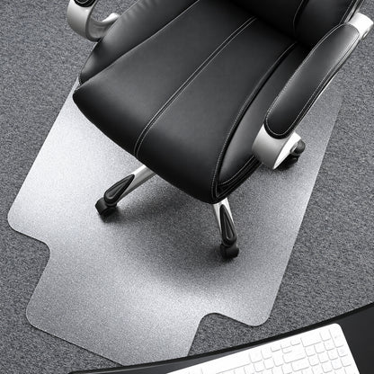 Floortex Ultimat Clear 48 in x 53 in Polycarbonate Lipped Indoor Chair Mat for Carpets Over 1 2 in