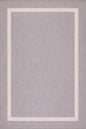 Beverly Rug Waikiki Grey White 8 ft x 10 ft Bordered Indoor Outdoor Area Rug HD
