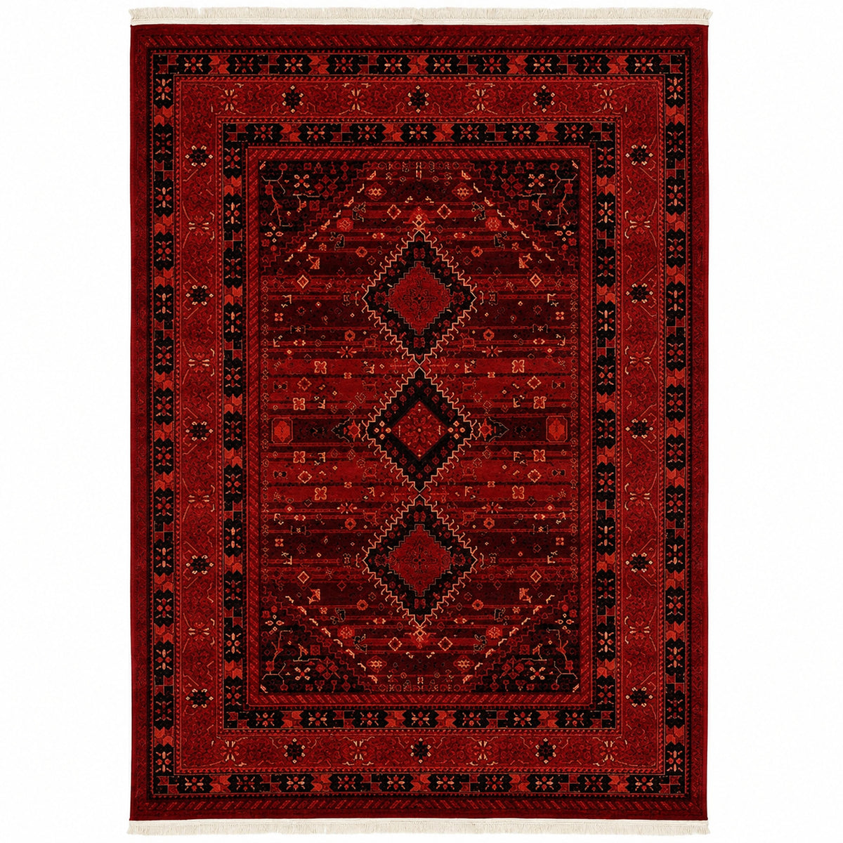 Unique Loom Tekke Lincoln Red 7 0 x 10 0 Area Rug 3126439