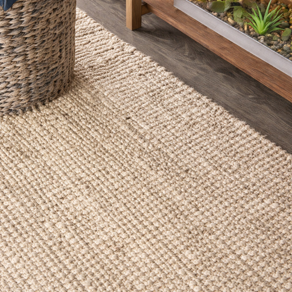 JONATHAN Y Light Ivory 6 ft x 9 ft Pata Hand Woven Chunky Jute Area Rug