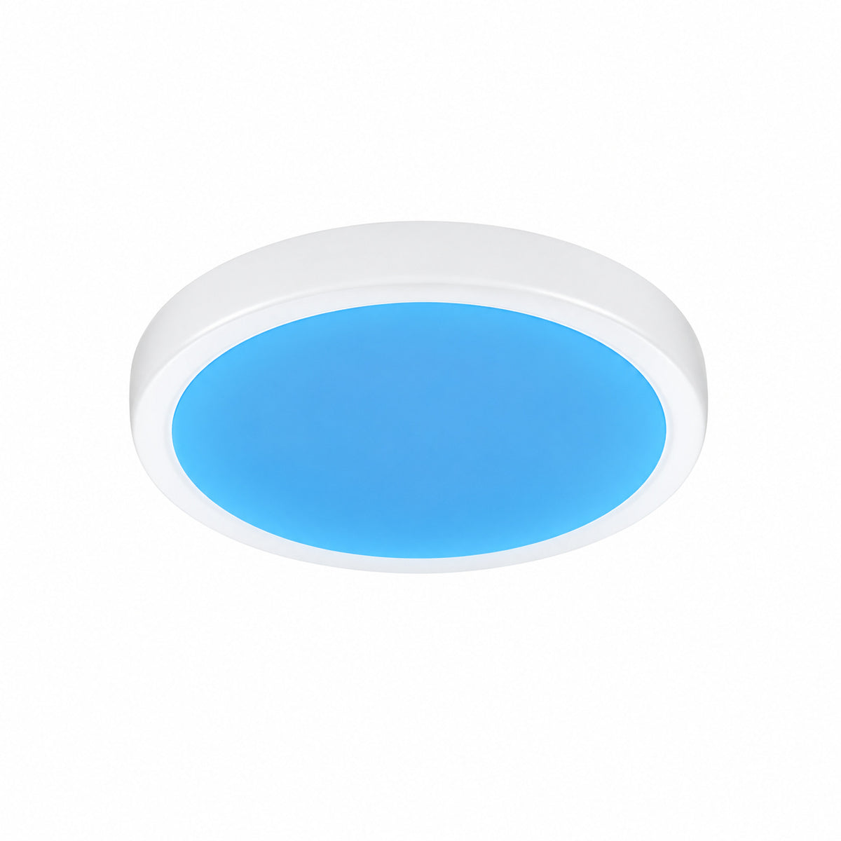 Feit Electric 15 in Vista Artificial Skylight White Integrated LED Round Ceiling Flush Mount Light MultiMode Color Change 5CCT FM15 SKY 5CCT WH