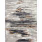 HAUTELOOM Liverpool Collection Black Gray Off White 5 ft X 7 ft Modern Abstract Contemporary Living Room Area Rug
