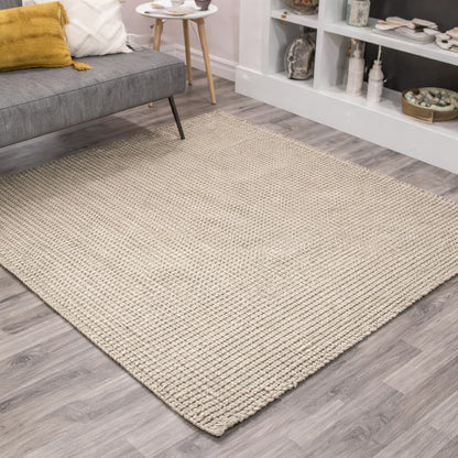 JONATHAN Y Pata Hand Woven Chunky Jute Gray 6 ft x 9 ft Area Rug