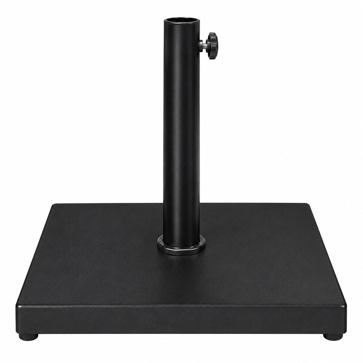 Crestlive Products 55 lbs Weighted Patio Umbrella Base fits Pole Sizes 1 37 1 9 in Concrete Outdoor Market Umbrella Stand in Black CL UB016BLK55