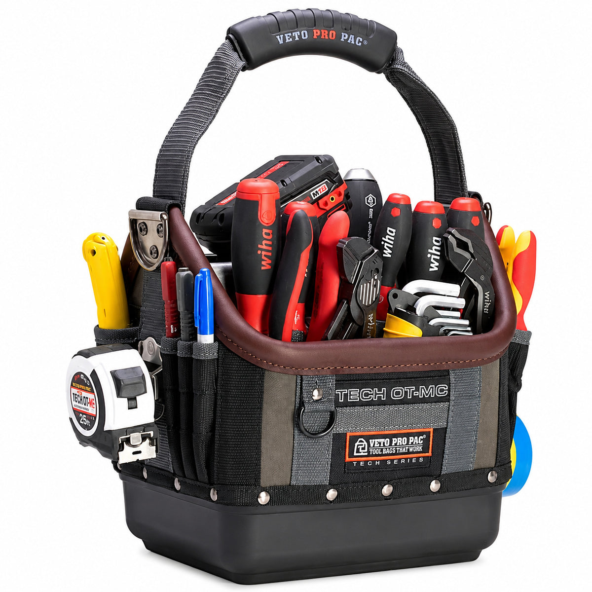VETO PRO PAC 13 in 28 Pocket Original Nylon Bag Tote with Padded Handle Shoulder Strap Shatterproof Waterproof Weatherproof VPP10061