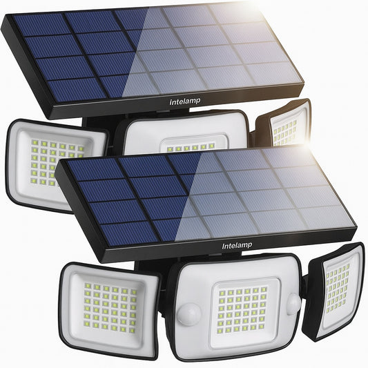 BIBIVIS 8W 1200 Lumen Black Integrated LED Motion Sensor Flood Light 270 3 Mode Wall Security Light for Patio Garage Porch