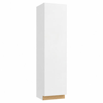 Hampton Bay Leyton 24 in W x 84 in H x 24 in D Ready To Assemble Plywood Slim Shaker Utility Pantry Cabinet in Alpine White SL UP2484
