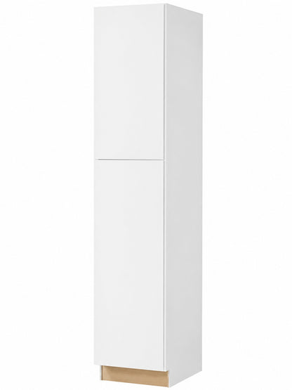Hampton Bay Leyton 18 in W x 24 in D x 90 in H Ready To Assemble Plywood Slim Shaker Utility Pantry Kitchen Cabinet in Alpine White