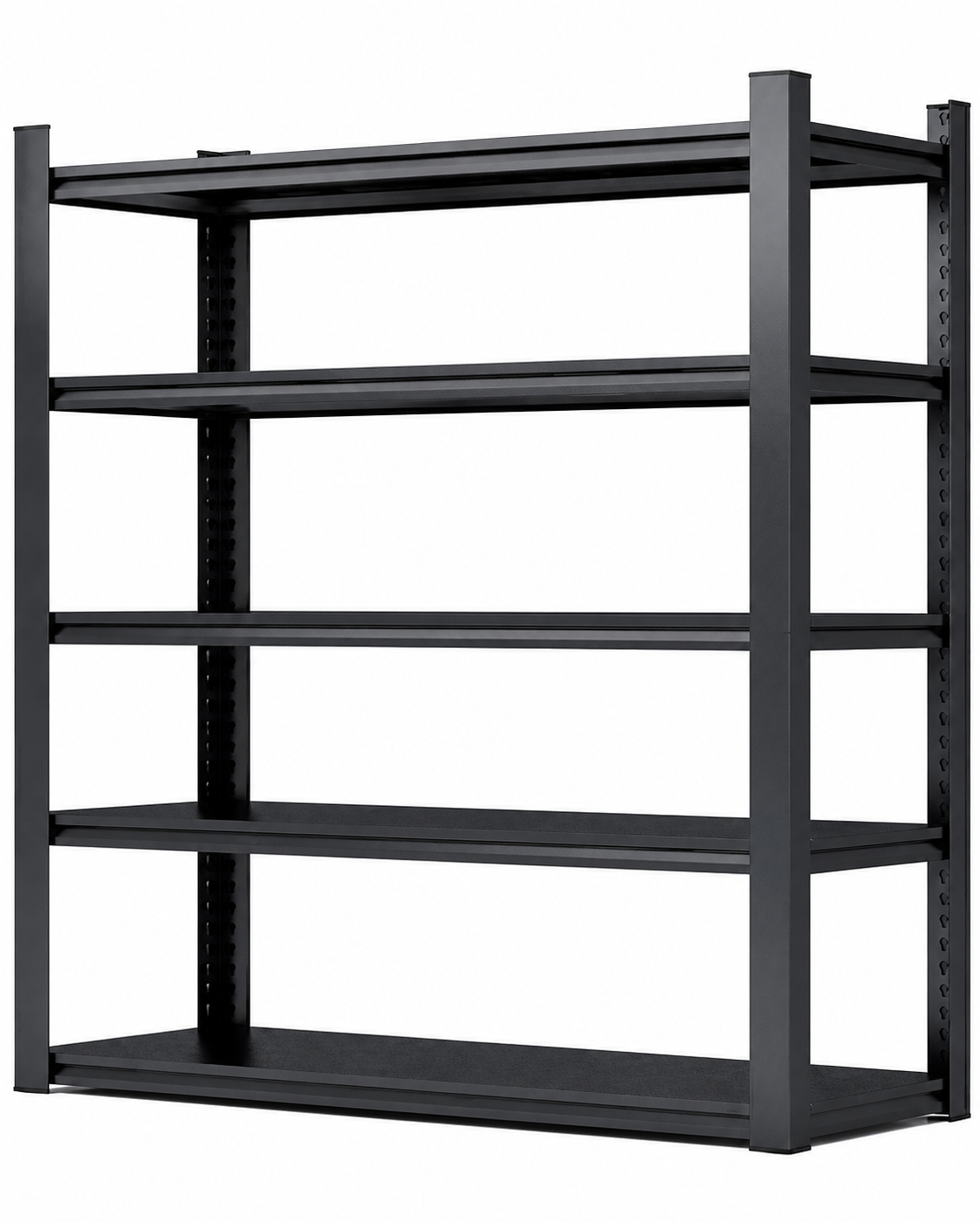 Otrayd 72 in H 5 Tier Metal Shelves 2000 lbs Heavy Duty Storage Shelve Adjustable Garage Shelf Industrial Shelving Unit Black