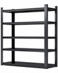 Otrayd 72 in H 5 Tier Metal Shelves 2000 lbs Heavy Duty Storage Shelve Adjustable Garage Shelf Industrial Shelving Unit Black