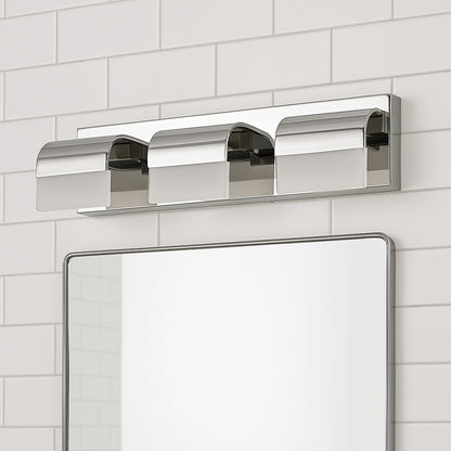 Amucolo 21.7 in. 3-Light LED Chrome Bathroom Vanity Light Over Mirror Bath Wall Lighting