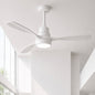 MODERN HABITAT 48 in Integrated LED Indoor Downrod Mount White Standard Ceiling Fan with Dimmable Light and Remote DC Motor DUC CFL20 BL 2