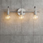 JUSHENG 22.04 in. 3-Light Nickel Bathroom Vanity Light with Clear Glass Shade for Bathroom Modern Wall Sconce