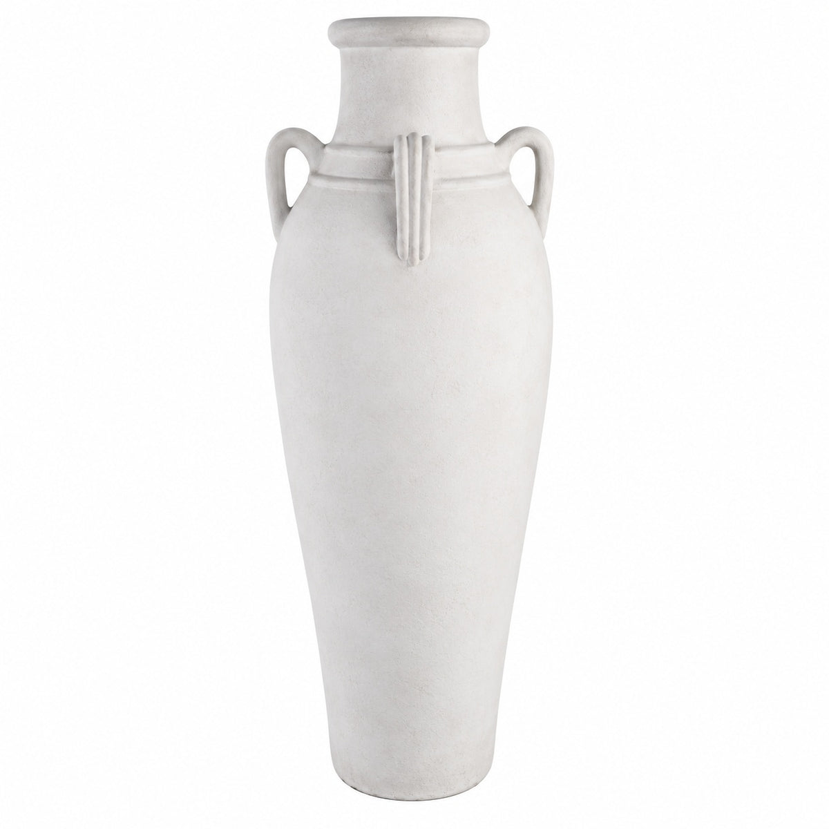 Liv Skye 39 in Ivory Ceramic Amphora Decorative Vase With Handles