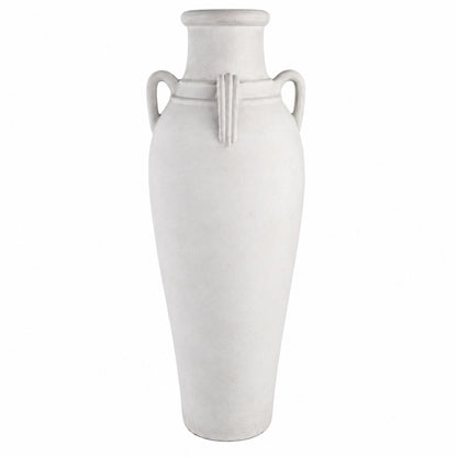 Liv Skye 39 in Ivory Ceramic Amphora Decorative Vase With Handles